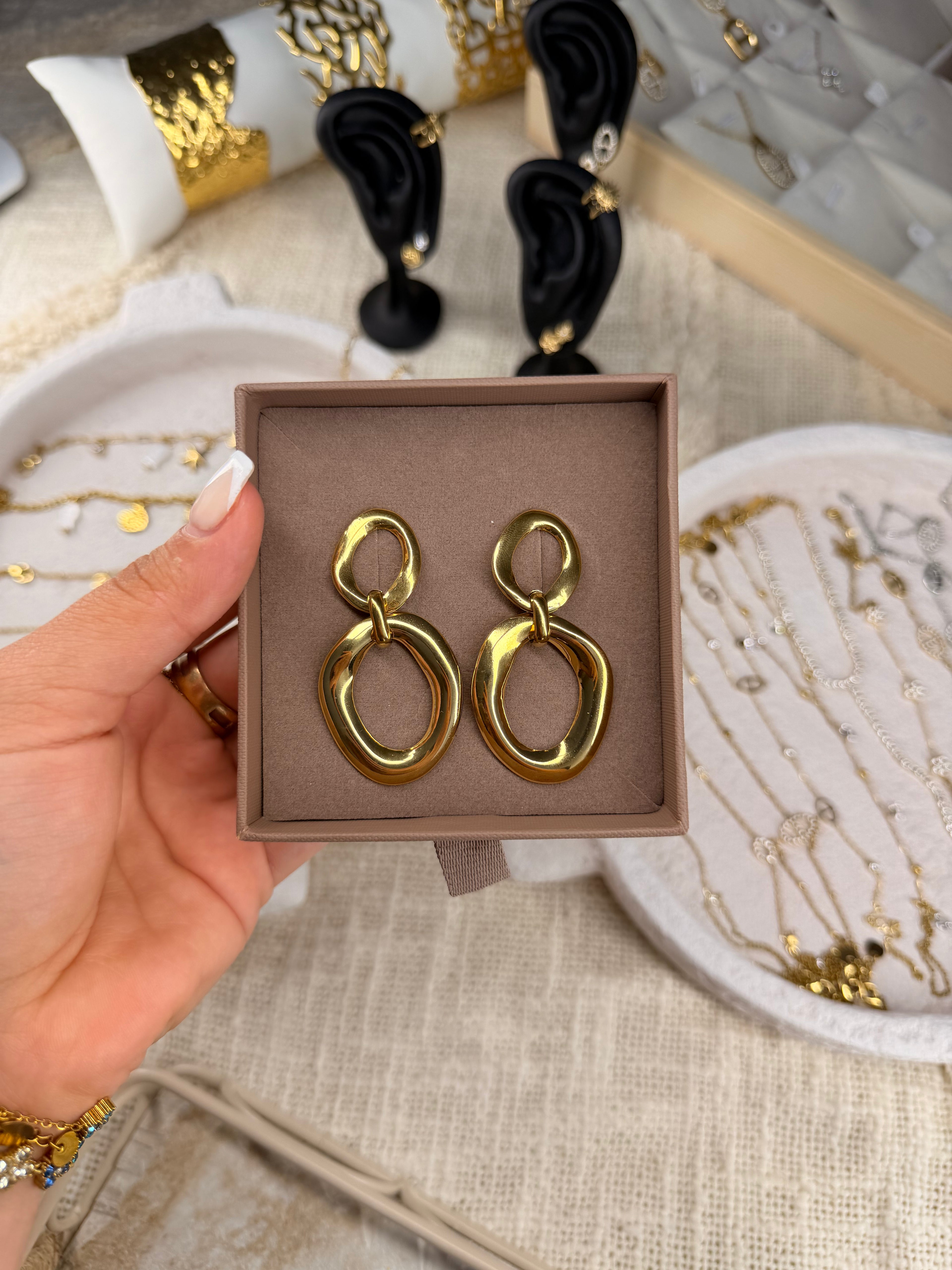 Boucles d'oreilles Camélia